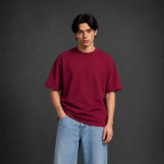 Over-Sized T- Shirt Mahroon